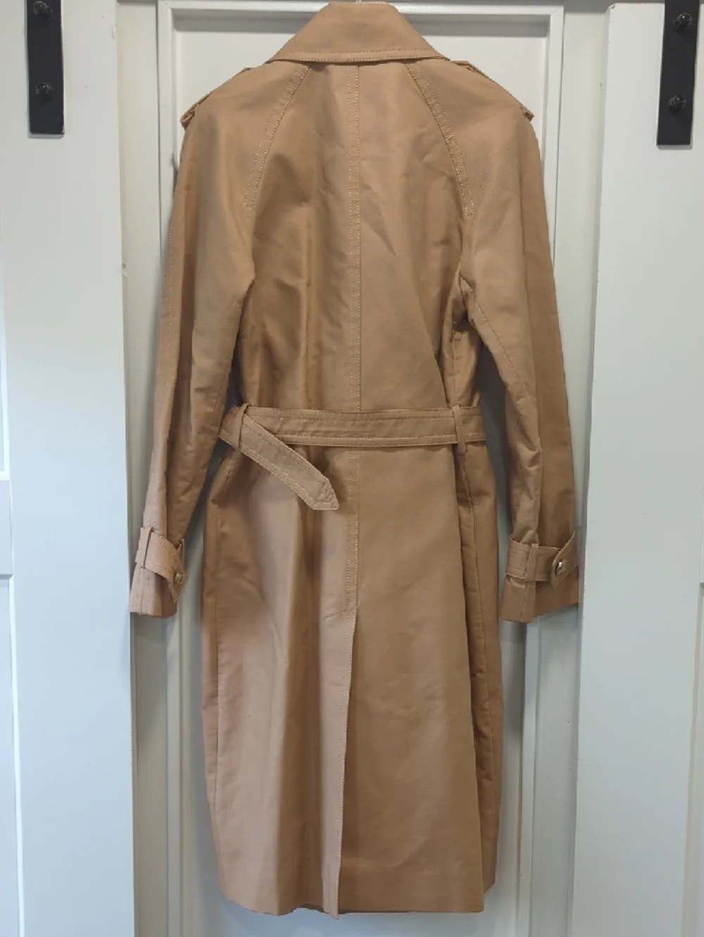 Ann Taylor Double Breasted Camel Trench Coat with Belt Size Small - Picture 10 of 12